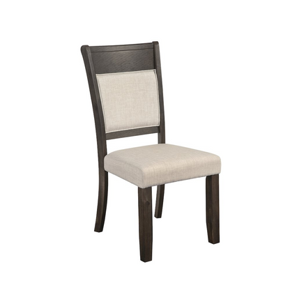 Start2Finish Brayden set of 2 side chairs with wooden frames and cushioned seats, ideal for dining or casual seating.
