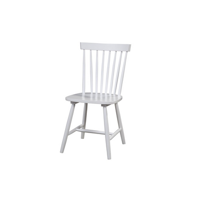 Set of 2 white Lyra side chairs from Start2Finish, featuring sleek modern furniture design with cushioned seats and sturdy frames.
