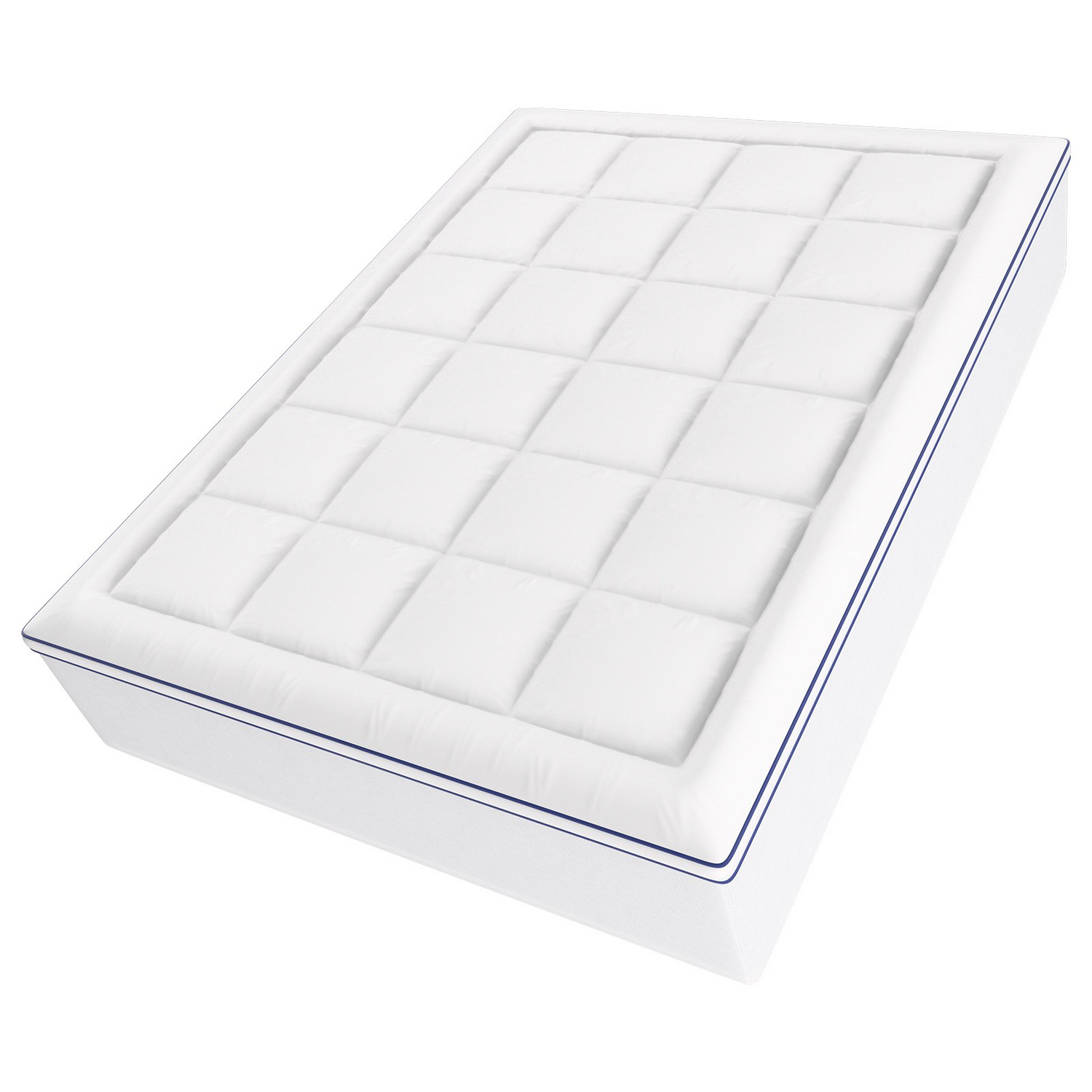 Queen size VEVOR mattress topper with memory foam and fiber fill, featuring a breathable, washable design for pressure relief and cooling comfort.