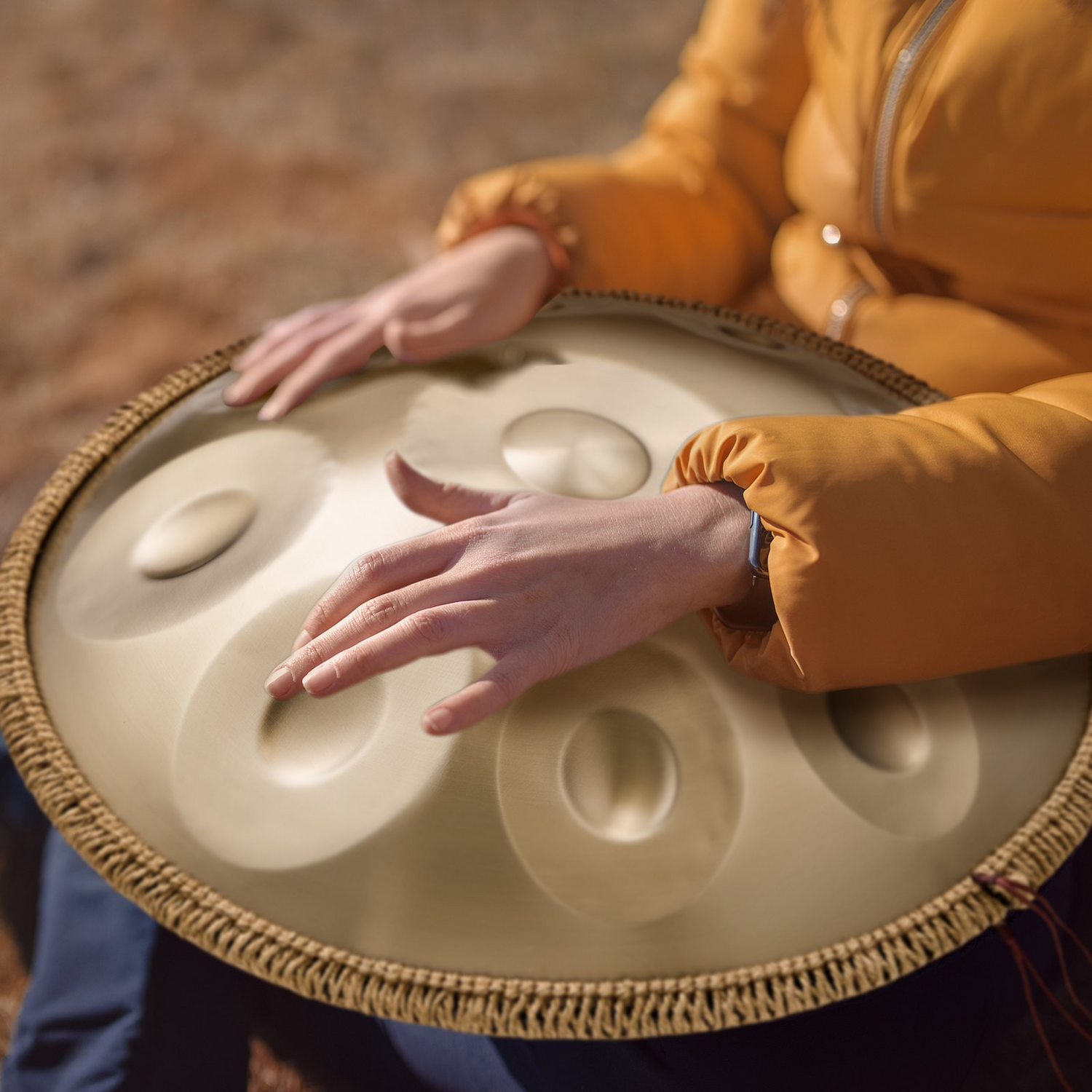 Start2Finish VEVOR 22-inch D Minor Handpan Drum with mallets, stand, and carry bag, steel percussion instrument for adults and beginners.