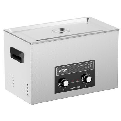 Start2Finish VEVOR 30L ultrasonic cleaner with heater, timer, and basket for cleaning lab tools, metal parts, carburetors, and auto components.