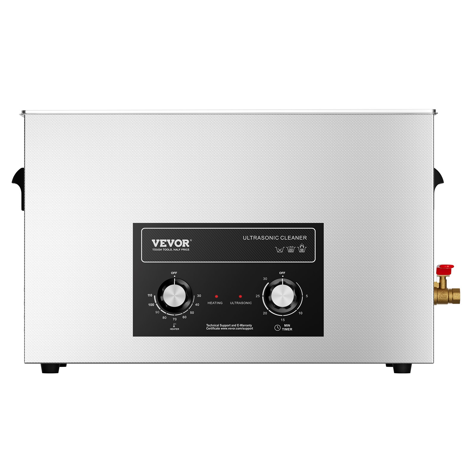 Start2Finish VEVOR 30L ultrasonic cleaner with heater, basket, digital controls, used for cleaning lab tools, metal parts, and auto parts.
