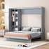 Start2Finish Murphy queen wall bed with MDF and LVL, shelves, wardrobe storage, and integrated LED light for bedroom or home office