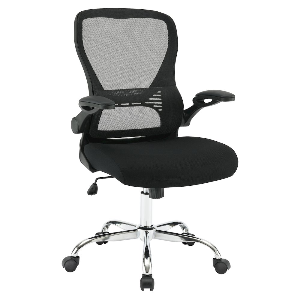 Start2Finish mesh back manager’s office chair with adjustable armrests and ergonomic design, shown from the side view.