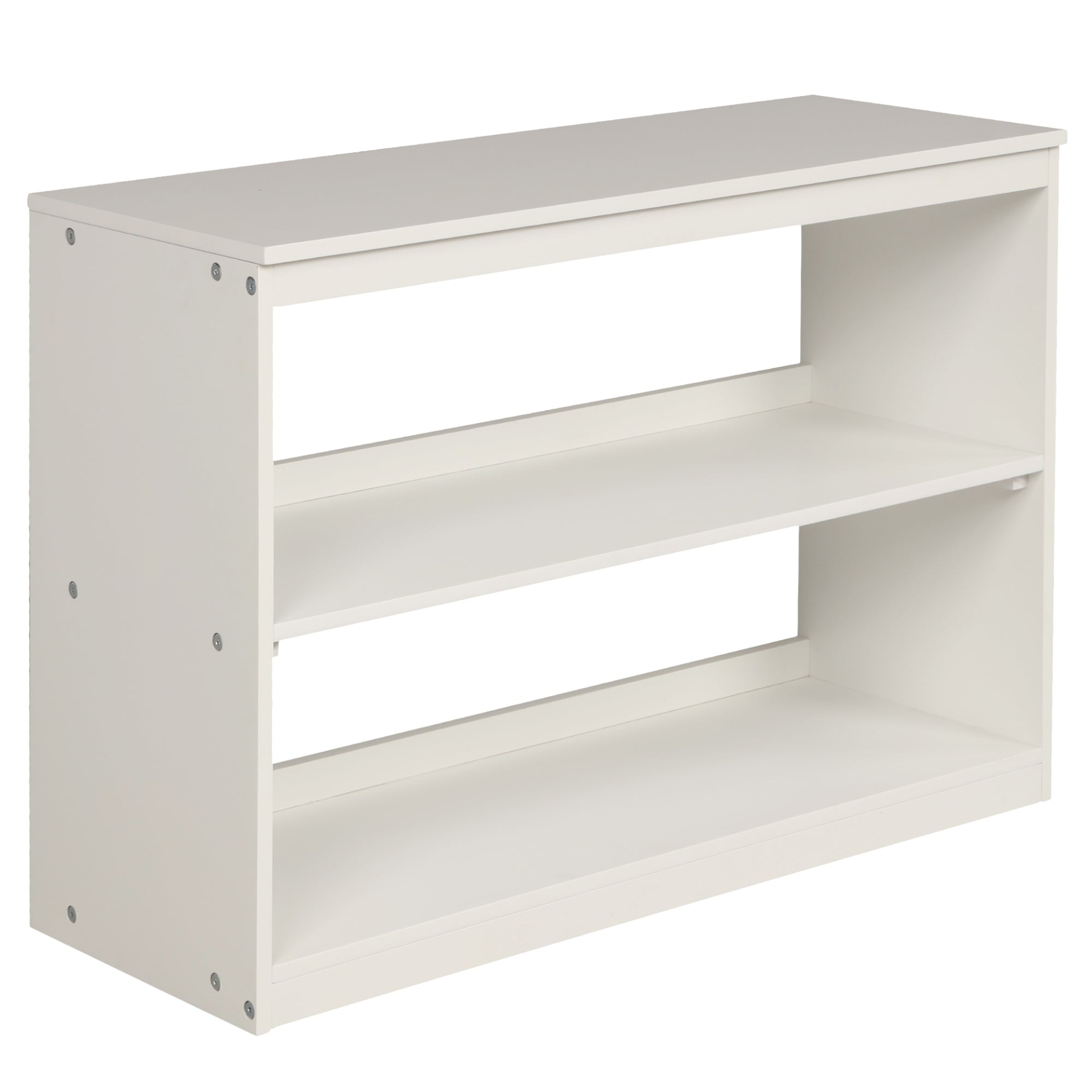 Twin size low loft bed by Start2Finish with solid wood frame, built-in cabinets, and rolling desk for bedroom or study space.
