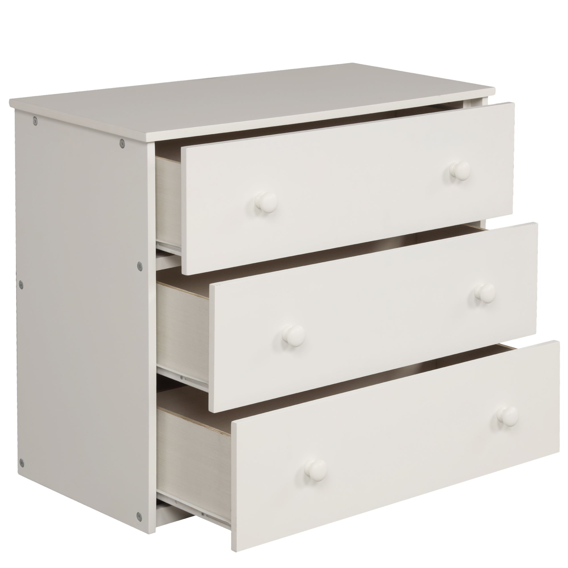 Twin size low loft bed by Start2Finish with solid wood frame, built-in cabinets, and rolling desk for bedroom or study space.