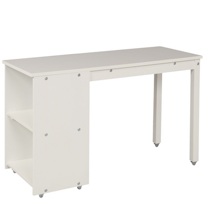 Twin size solid wood low loft bed with built-in cabinets and rolling desk, ideal for bedroom or study space by Start2Finish.