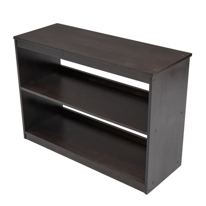 Twin size low loft bed by Start2Finish with solid wood frame, built-in cabinets, and rolling desk for bedroom or study space.