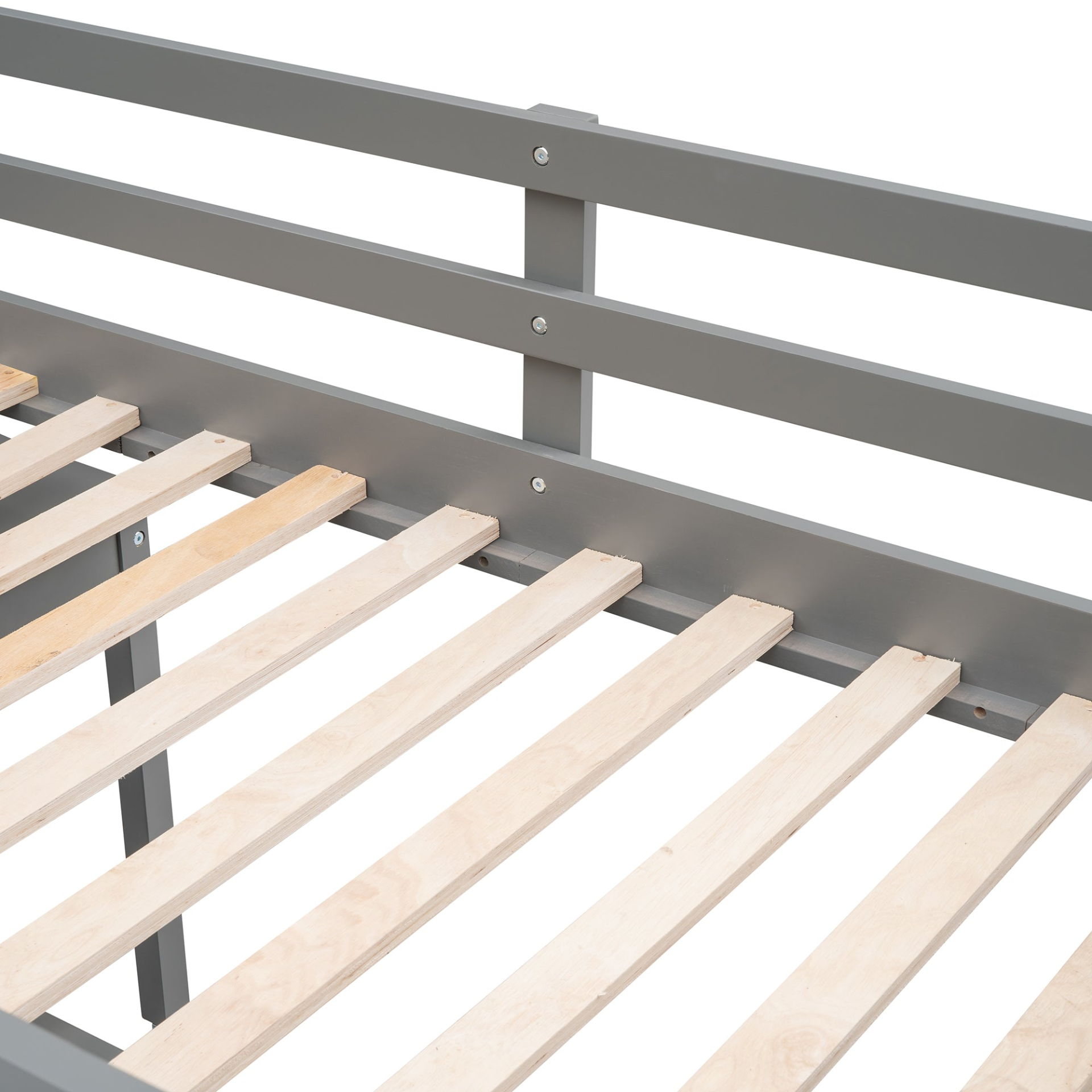 Twin size solid wood low loft bed with integrated cabinets and rolling desk, ideal for bedroom or study space by Start2Finish