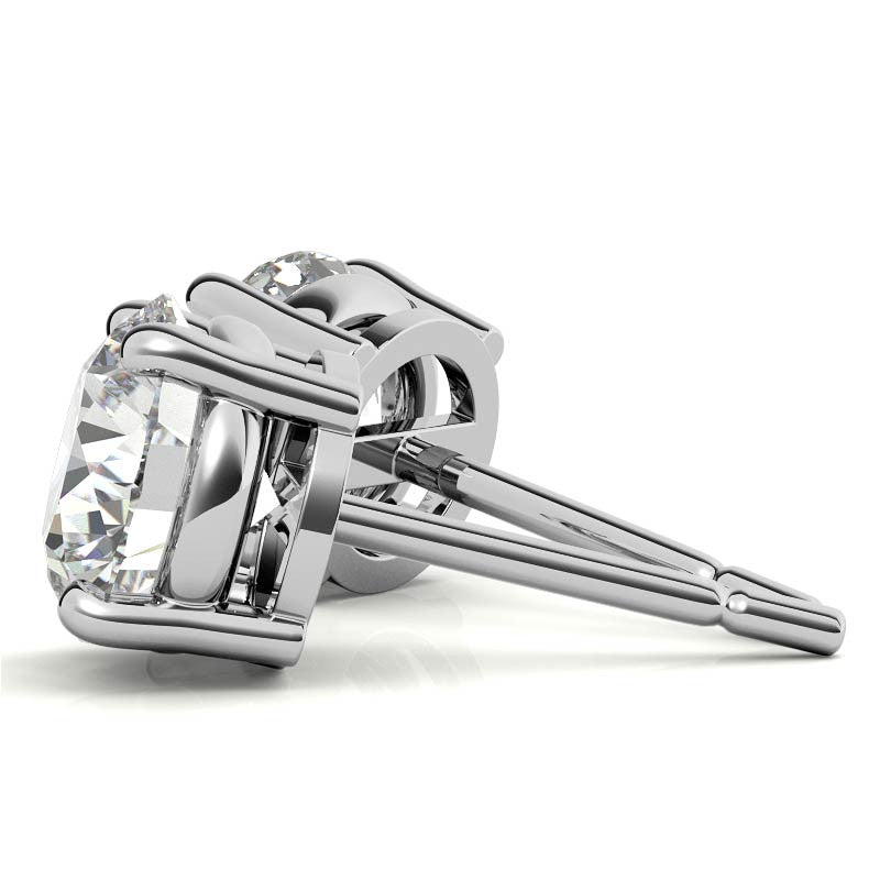 Start2Finish 1.00 CTW lab-grown diamond stud earrings in 14k gold overlay with G/VS clarity, showcasing sparkling diamond studs.