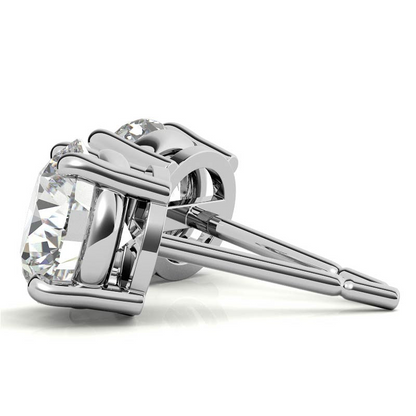 Start2Finish 1.00 CTW lab-grown diamond stud earrings in 14k gold overlay with G/VS clarity, showcasing sparkling diamond studs.