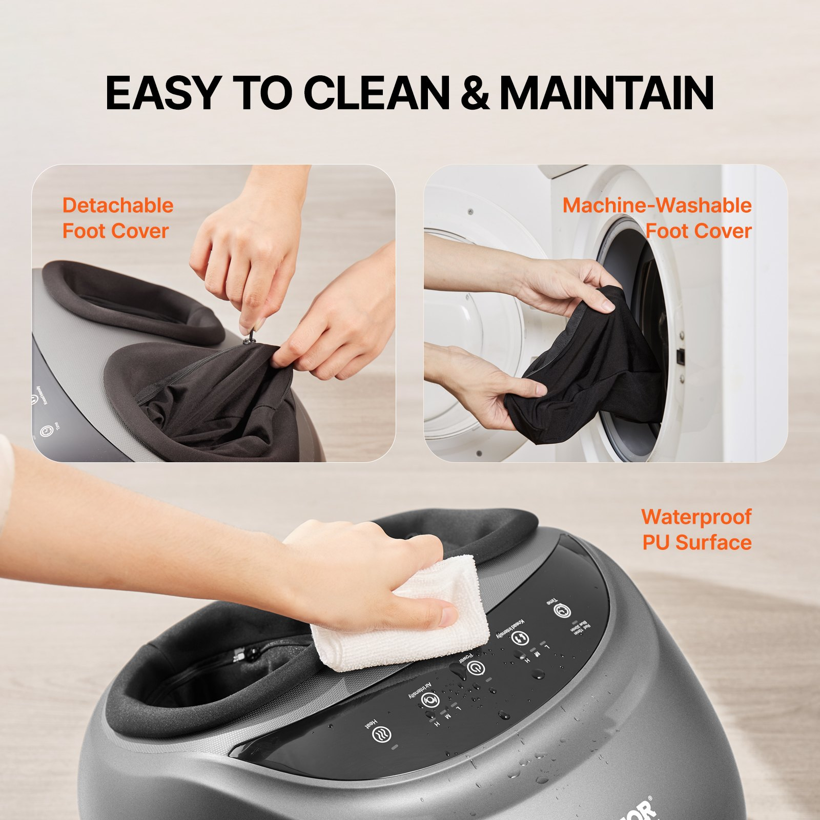 Start2Finish VEVOR foot massager machine with heat, deep-kneading, compression, and Shiatsu for plantar fasciitis and neuropathy relief.