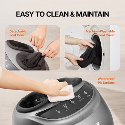Start2Finish VEVOR foot massager machine with heat, deep-kneading, compression, and Shiatsu for plantar fasciitis and neuropathy relief.