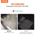 Start2Finish VEVOR Tesla Model Y all-weather black automotive floor mats, 3-piece set for front and second row, TPE, easy to clean.
