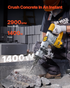 Start2Finish VEVOR 1400W Electric Demolition Jack Hammer with chisels, storage case, gloves, and goggles for concrete breaking.