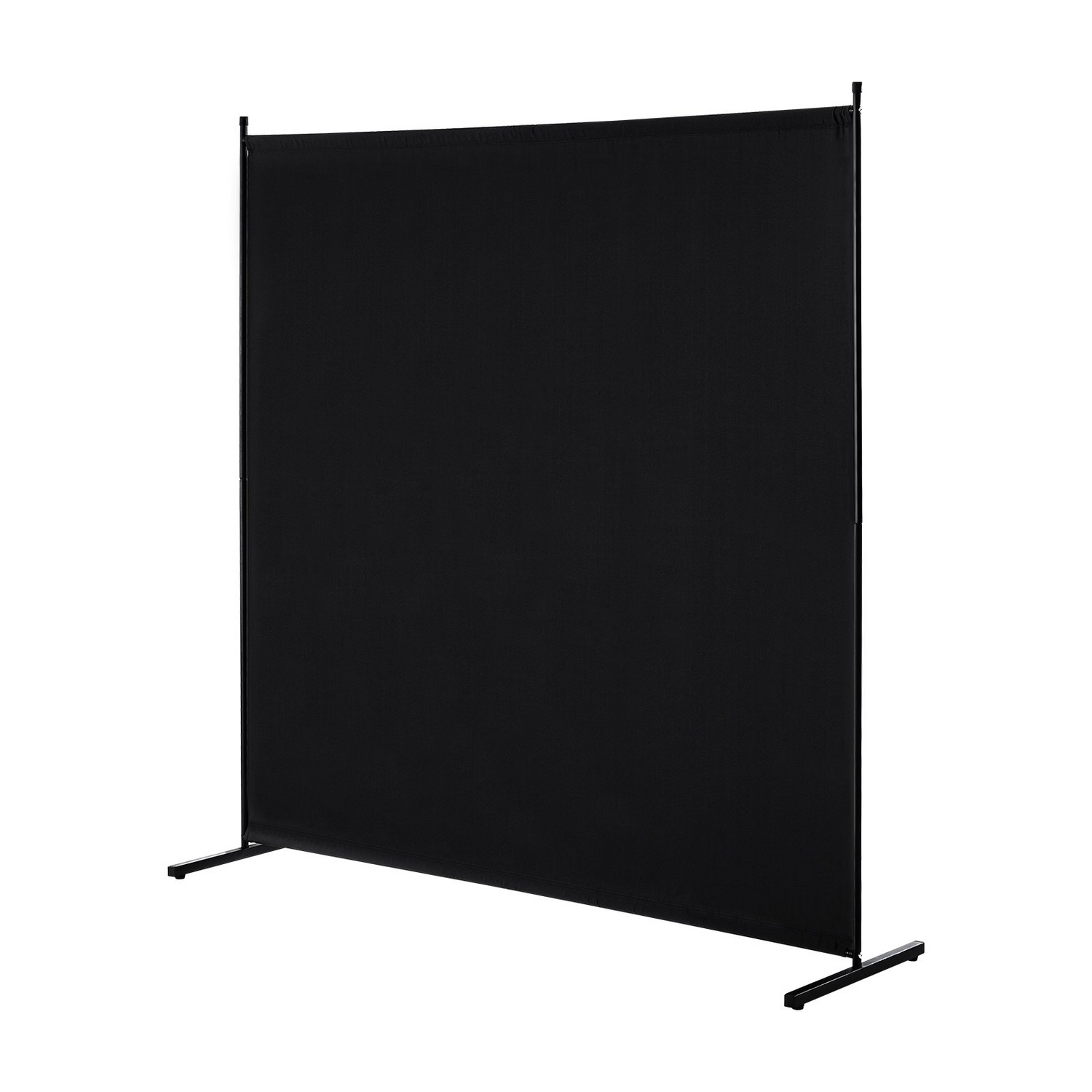 Black VEVOR single panel room divider, 6ft tall privacy screen with a freestanding design for office or bedroom room separation.