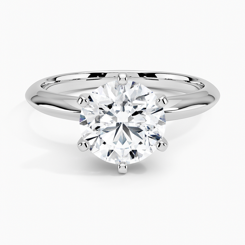 Start2Finish 14K white gold engagement ring with 3.00 CTW AGI certified round lab-grown diamond in six-prong solitaire setting