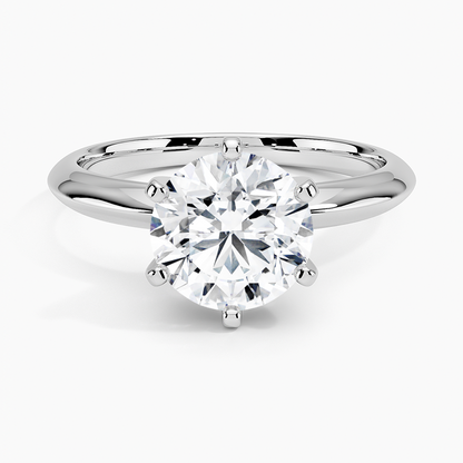 Start2Finish 14K white gold engagement ring with 3.00 CTW AGI certified round lab-grown diamond in six-prong solitaire setting