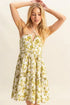Jade Icarus floral print halter neck tiered mini dress for women, featuring a vibrant floral pattern and tiered skirt design.