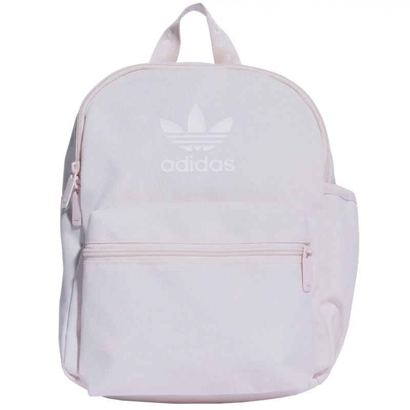 Start2Finish Adidas Adicolor Classic Small Backpack, black with adjustable shoulder straps and front zip pocket.