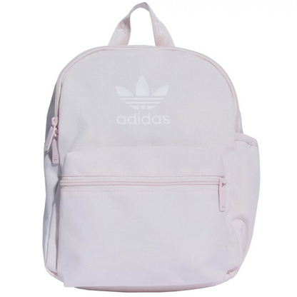 Start2Finish Adidas Adicolor Classic Small Backpack, black with adjustable shoulder straps and front zip pocket.