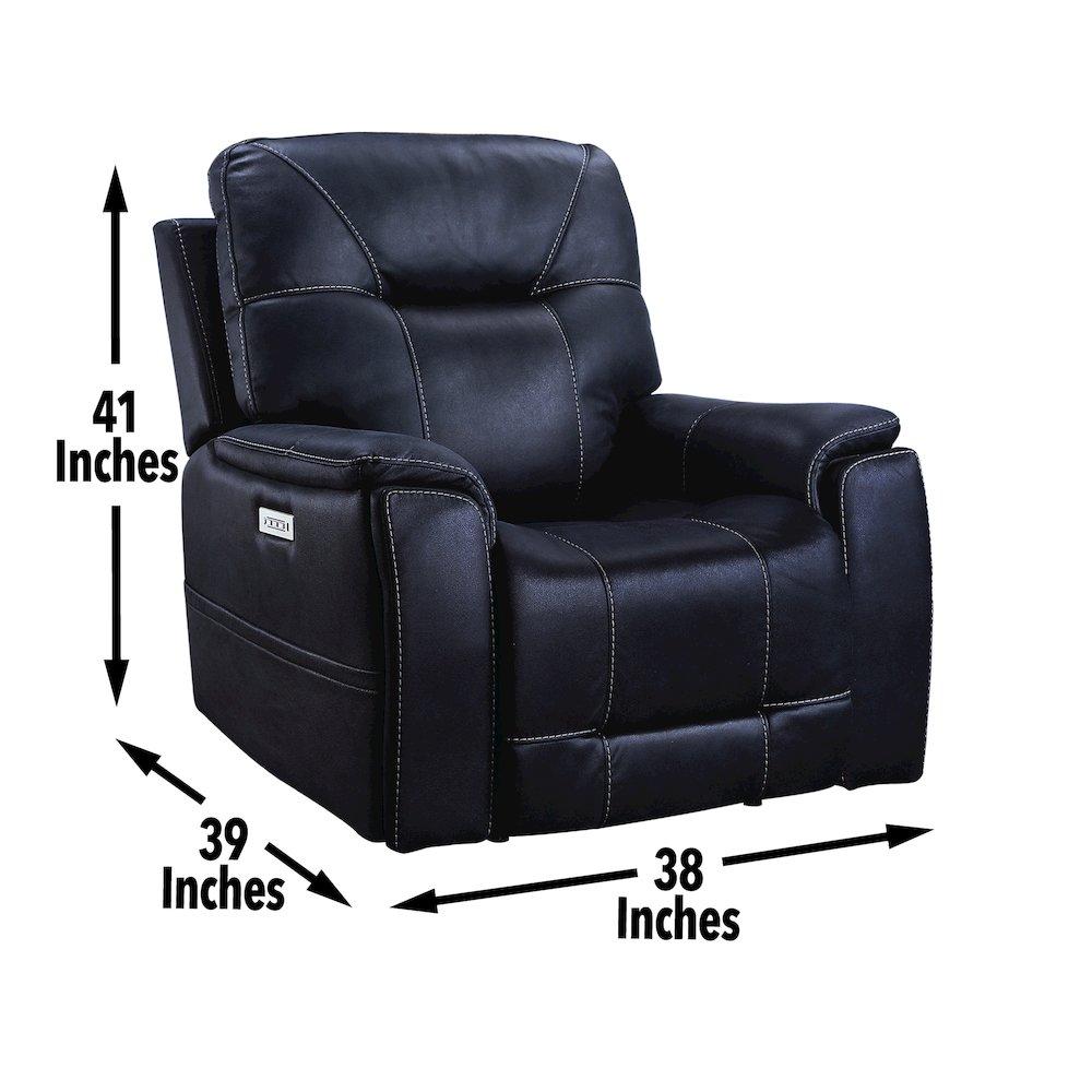 Start2Finish Lexington Power Media Recliner in gray fabric with built-in cup holders and adjustable headrest, ideal for relaxation.