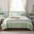 Start2Finish 6-piece cotton percale quilt bedding set with matching throw pillows, featuring a soft, crisp fabric design.