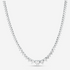 Created Moissanite tennis necklace with 15 carats, G-H color, SI clarity, featuring graduated round stones on a silver chain.