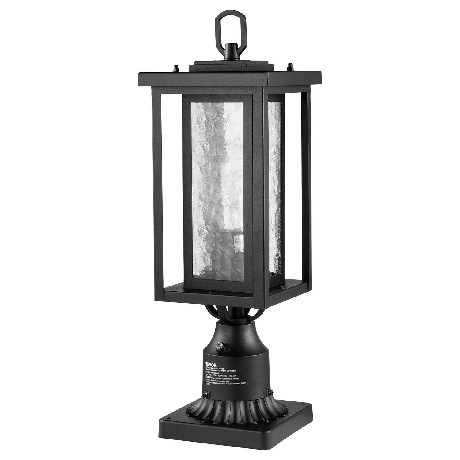 Start2Finish outdoor post lights with glass shades, waterproof dusk-to-dawn lamp fixtures, 17.72-inch tall, for patio and garden lighting.