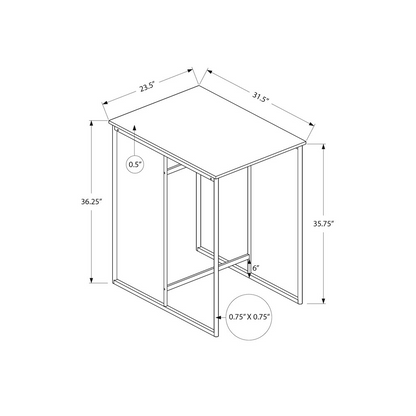 Modern 32-inch rectangular counter height dining table by Start2Finish, with a sleek surface and sturdy legs.