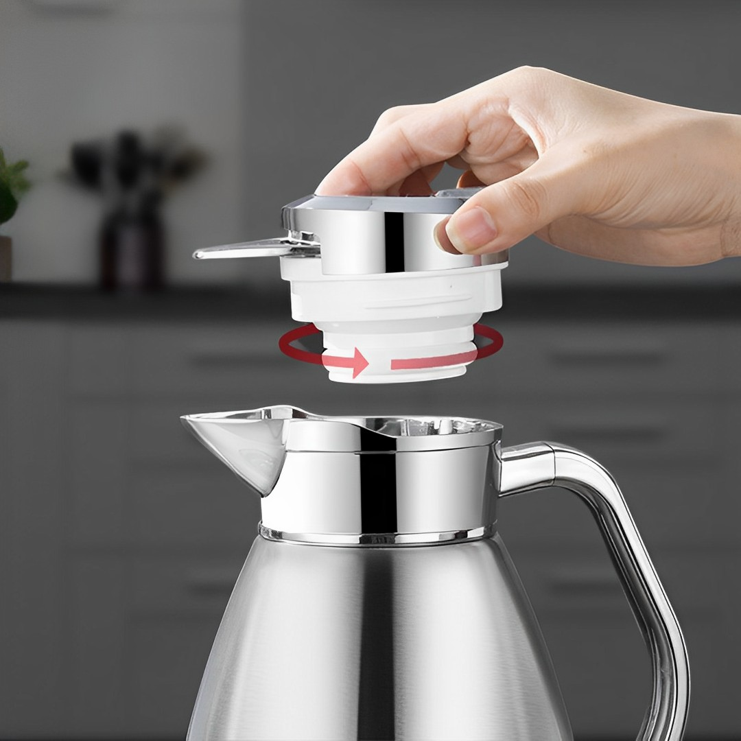 Start2Finish SOGA 1.8L stainless steel insulated vacuum flask for home use, with a sleek, durable design and secure lid.