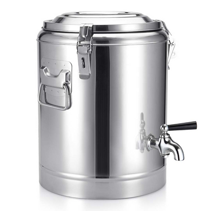 Start2Finish SOGA 9.3-gallon insulated dispenser pot for home use, showing the large stainless steel thermal container with lid.
