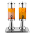 Clear SOGA 1.59-gallon dual dispenser ice cylinder for home use, featuring dual compartments and transparent design.