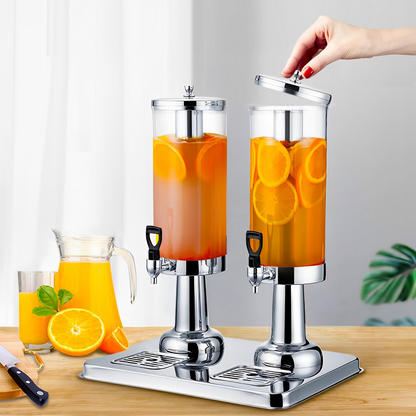 Clear SOGA 1.59-gallon dual dispenser ice cylinder for home use by Start2Finish, shown in the image.