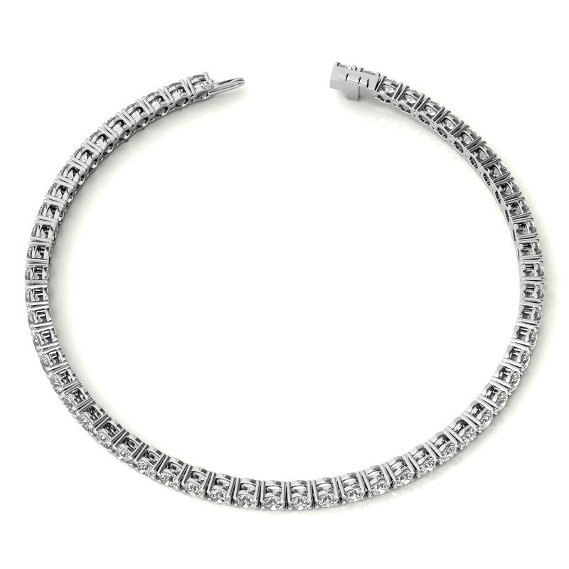 Start2Finish 6.00 CTW AGI Certified Lab-Grown Diamond Tennis Bracelet in 14K yellow or white gold with G/VS clarity.