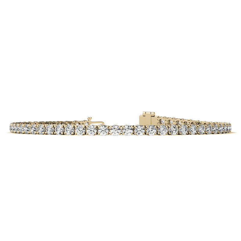Start2Finish 6.00 CTW AGI Certified Lab-Grown Diamond Tennis Bracelet in 14K yellow or white gold with G/VS clarity.