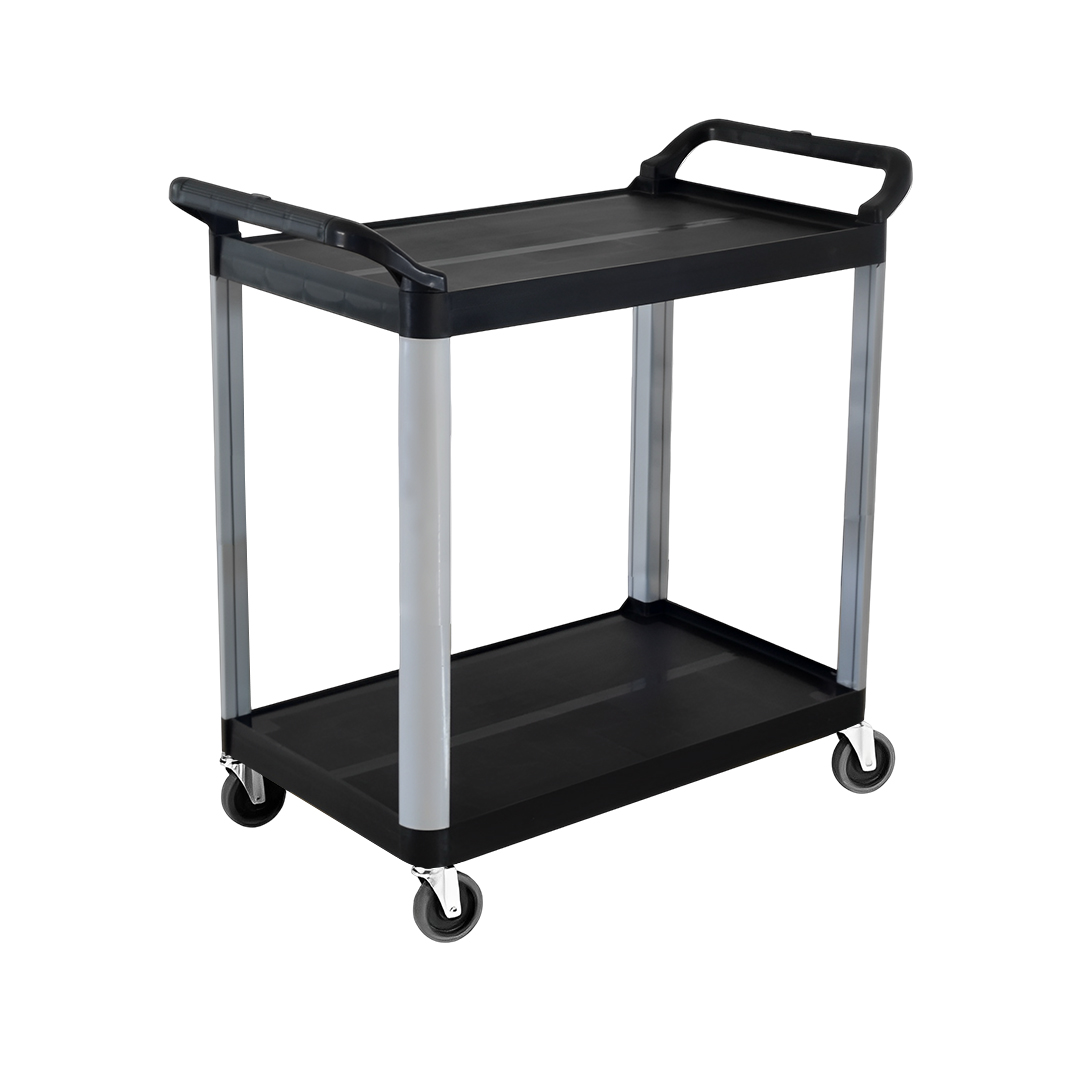 Start2Finish SOGA 2-Tier Food Trolley Kitchen Cart with metal shelves and wheels for easy kitchen organization.