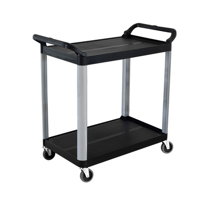 Start2Finish SOGA 2-Tier Food Trolley Kitchen Cart with metal shelves and wheels for easy kitchen organization.