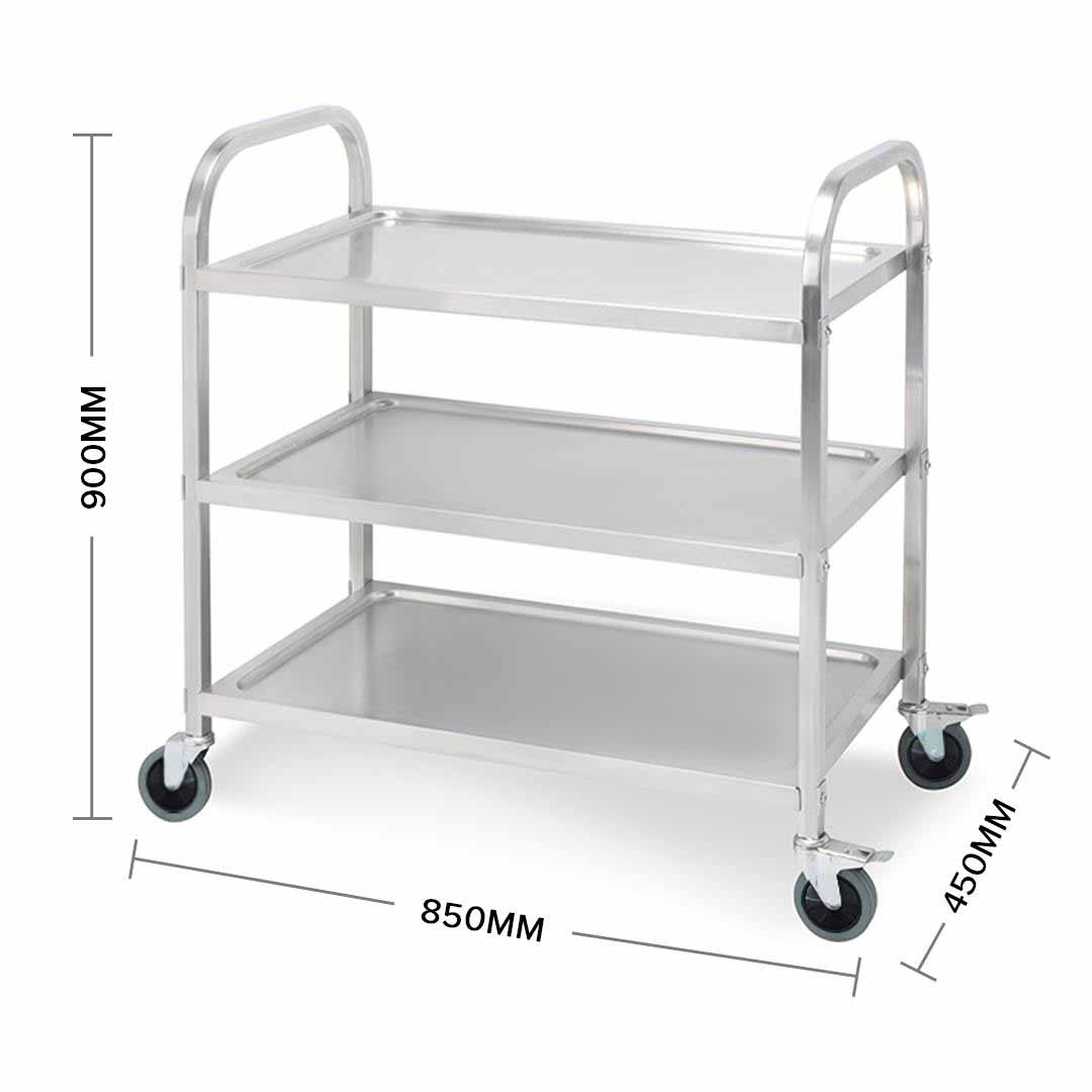 Start2Finish SOGA 3 Tier Food Cart Trolley in medium size, featuring multiple shelves for versatile food storage and transport.