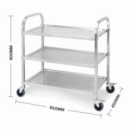 Start2Finish SOGA 3 Tier Food Cart Trolley in medium size, featuring multiple shelves for versatile food storage and transport.