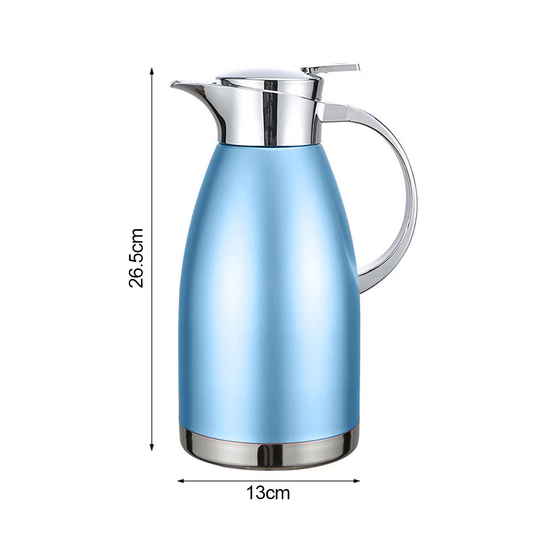 Blue Soga 0.48-gallon insulated vacuum flask by Start2Finish, designed for home use, with a sleek, durable exterior and secure lid.