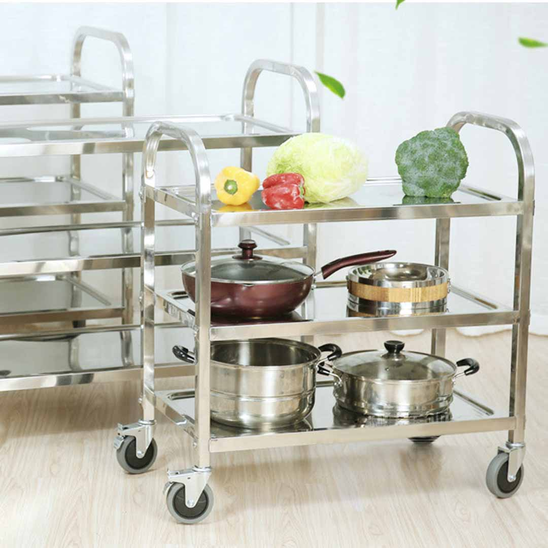 Start2Finish SOGA 3 Tier Food Cart Trolley, medium-sized home kitchen storage and serving cart with three shelves.