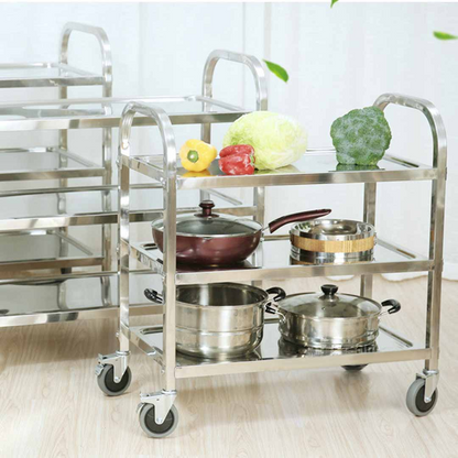 Start2Finish SOGA 3 Tier Food Cart Trolley, medium-sized home kitchen storage and serving cart with three shelves.