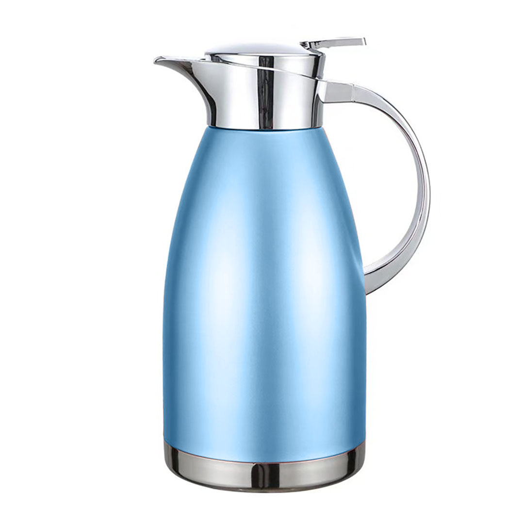 Blue Start2Finish Soga 0.48-gallon insulated vacuum flask for home use, featuring a sleek design and durable construction.
