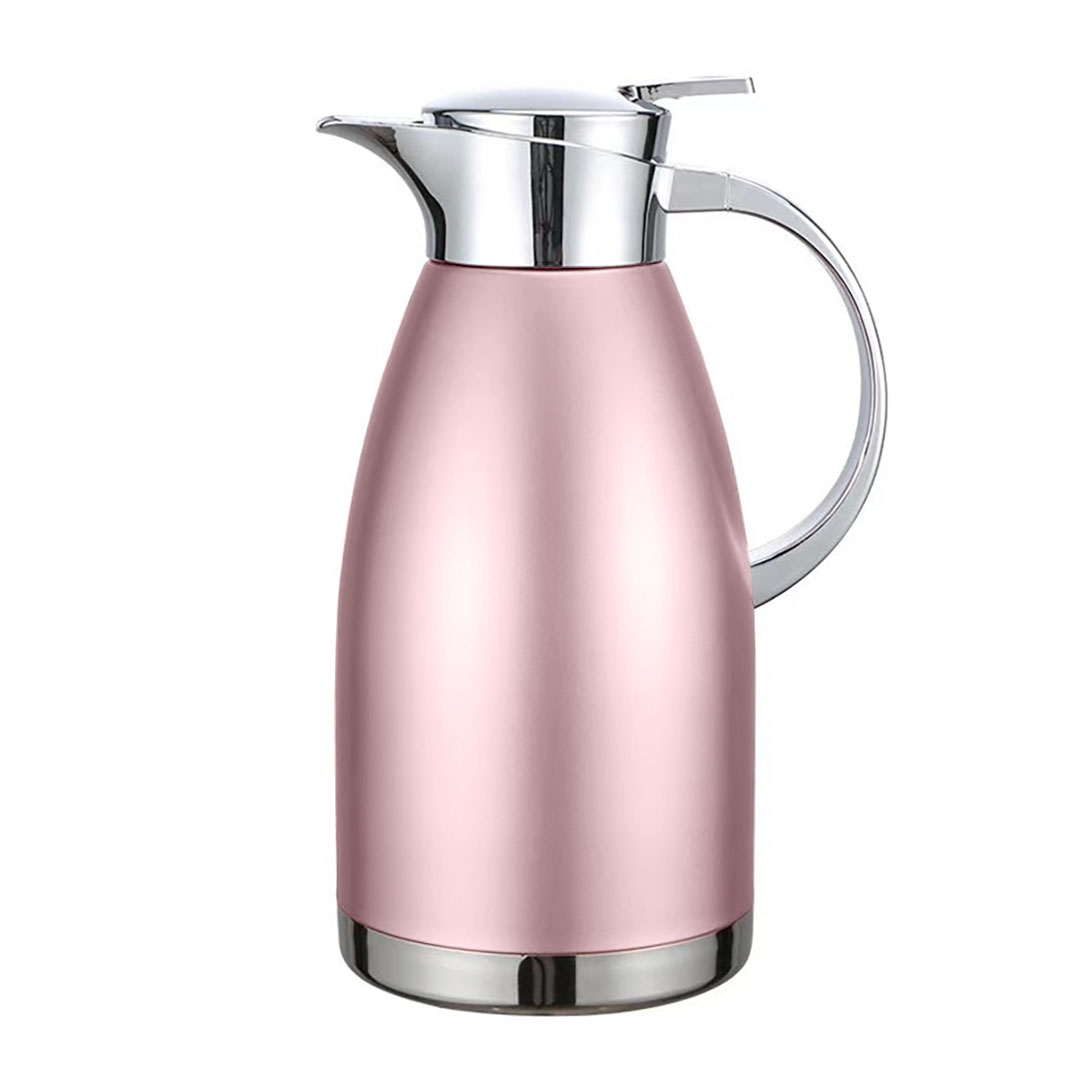 Start2Finish Soga 0.48 gal rose insulated vacuum flask for home use, showing its sleek pink design and stainless steel body.