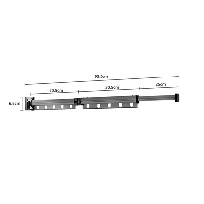 Start2Finish SOGA 36.7-inch wall-mounted clothing dry rack, sturdy home laundry organizer with multiple hanging bars.