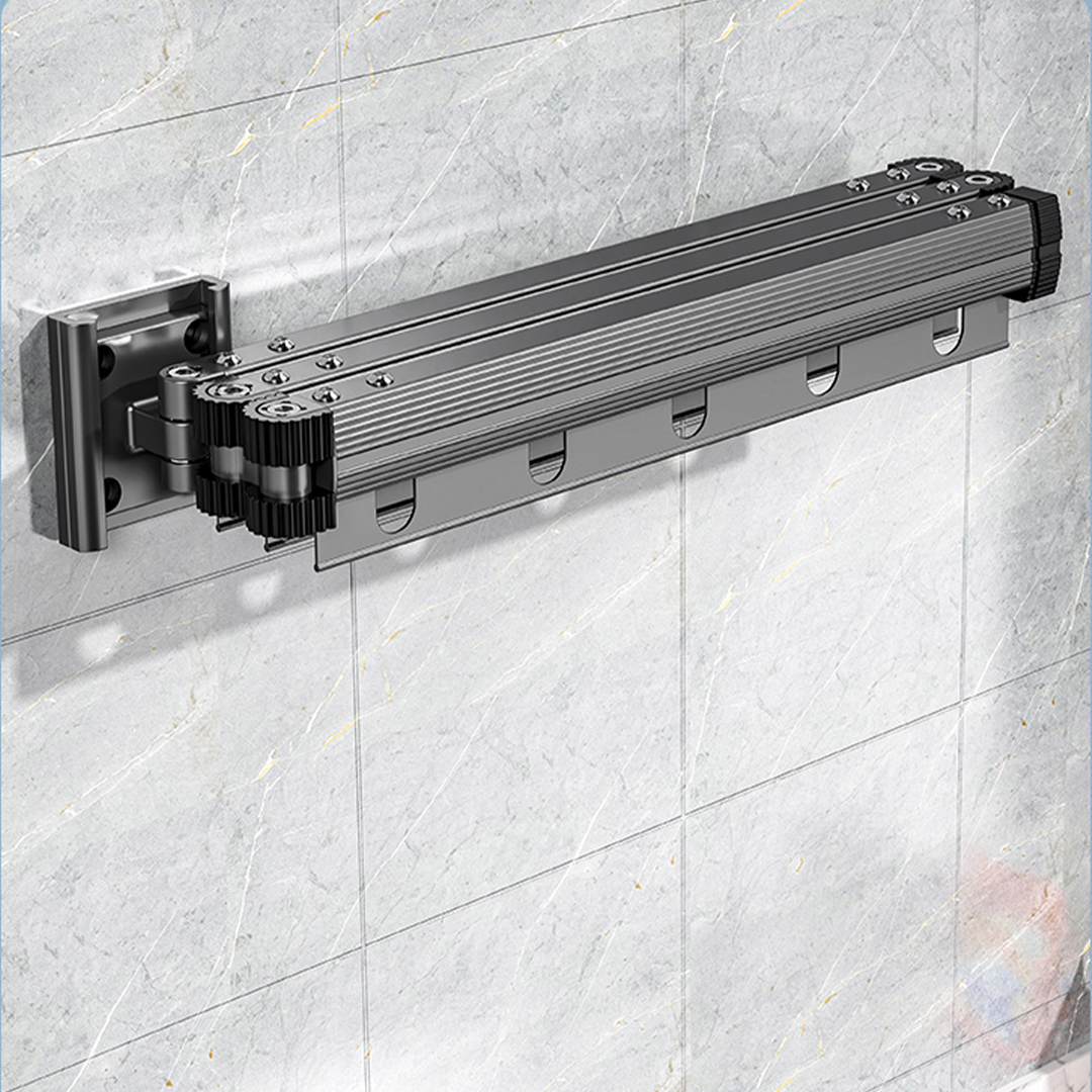 Start2Finish SOGA 36.7-inch wall-mounted clothing dry rack for home use, with multiple hanging bars for drying garments.