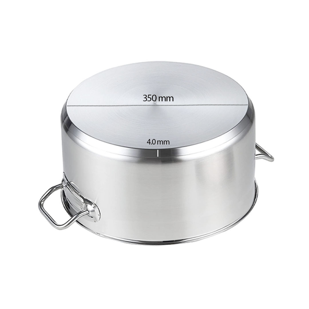 Start2Finish SOGA 6.08-gallon stainless steel stock pot with thick 18/10 construction, ideal for home cooking and large-batch recipes.