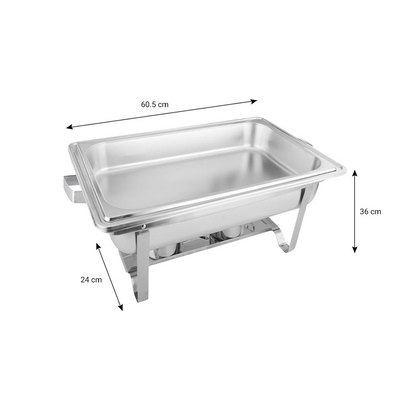 Start2Finish SOGA 2.38-gallon stainless steel chafing food warmer for catering, full-size home food warming dish.