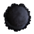 SOGA 17.7-inch black vintage butterfly and lotus leaf round throw pillow with decorative edge for home decor.
